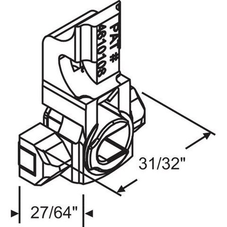 Strybuc T-Lock for 3/8in Ribbed Bal 64-50000